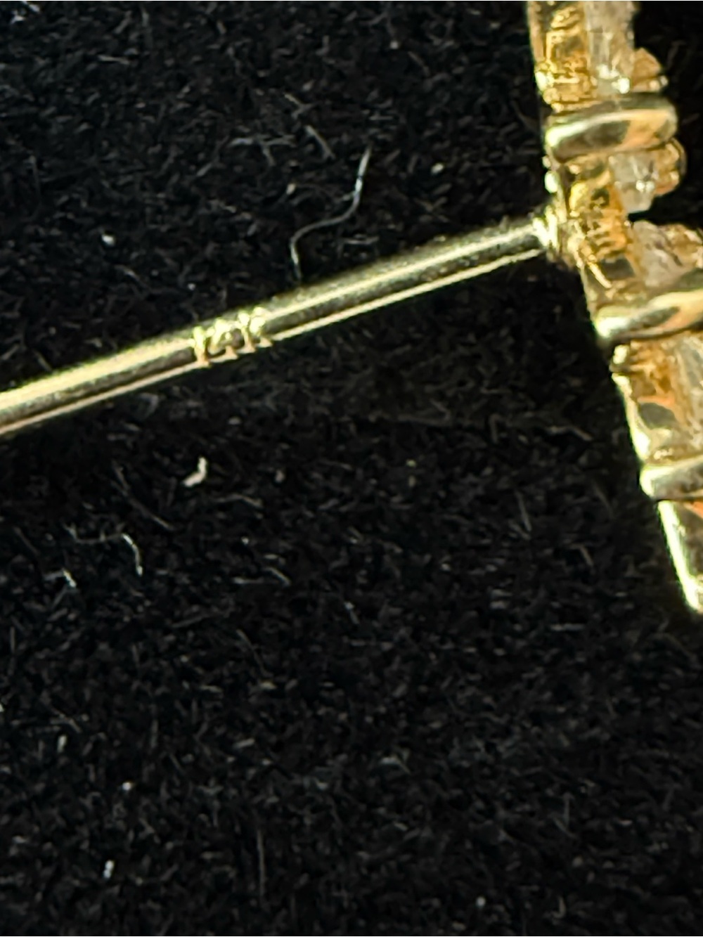 Solid 14kt Yellow Gold Marquise Cluster Ear Climber Earrings - Pristine - Picture 5 of 7